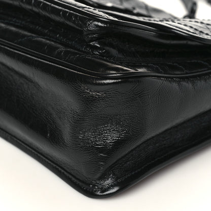 Saint Laurent Crinkled Calfskin Matelasse Monogram Medium Niki Chain Satchel Black 9 of 9