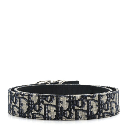 Christian Dior Oblique 35mm Reversible Belt 100 40 Blue 2 of 5