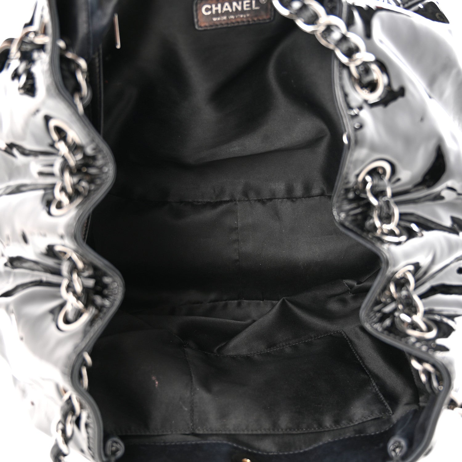 Chanel Patent Camellia Shoulder Bag Black 5 of 18