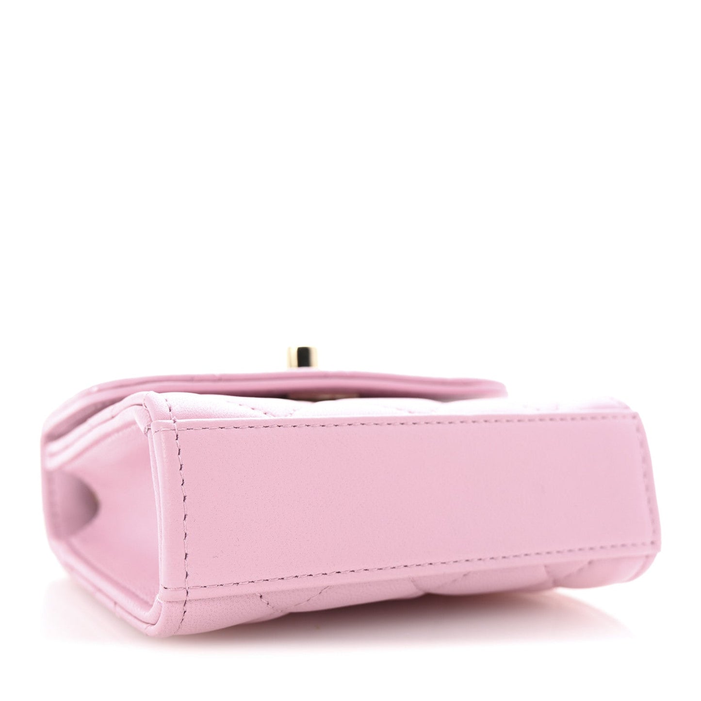 Lambskin Quilted Mini Trendy CC Clutch With Chain Pink
