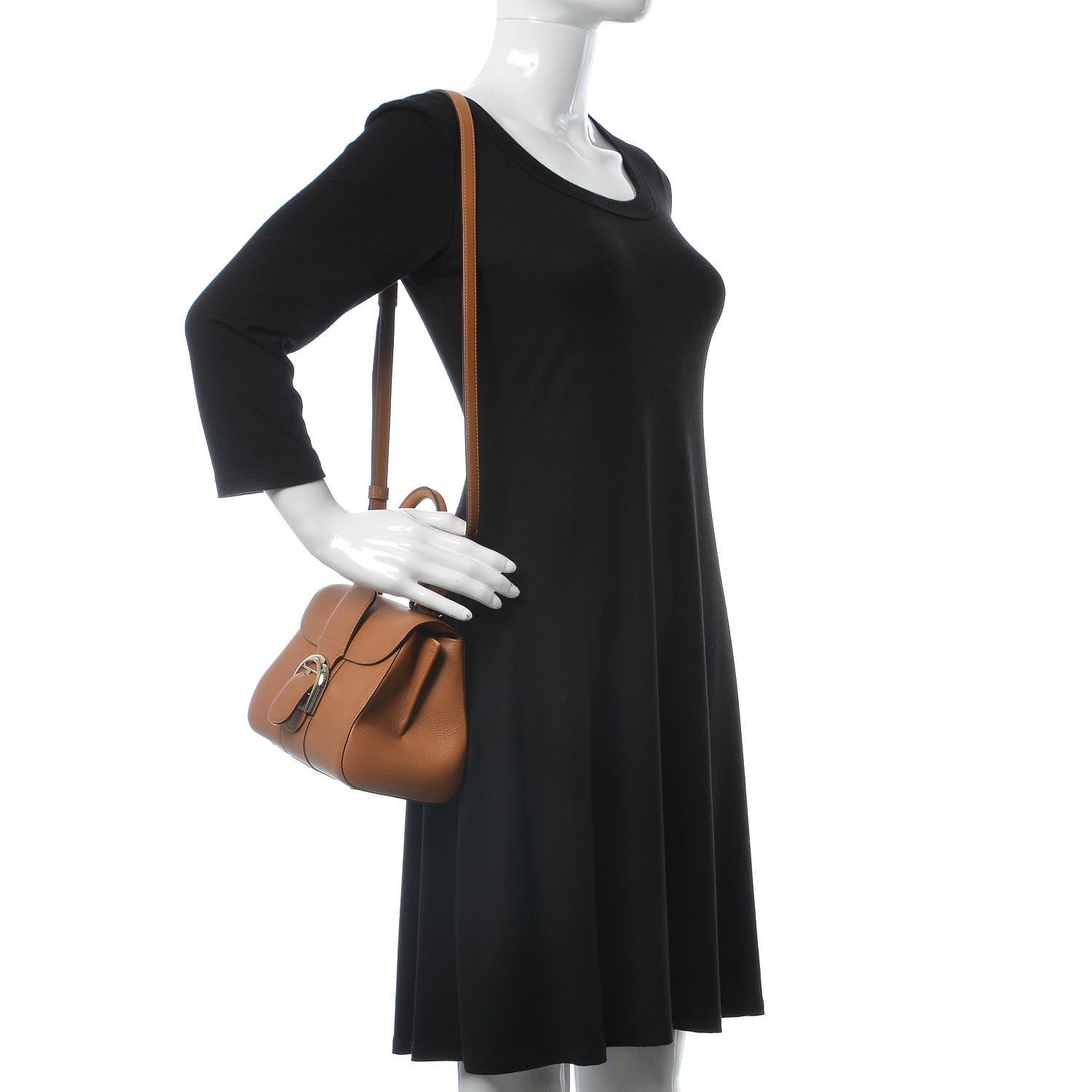 Delvaux Grained Calfskin Mini Brillant Satchel Natural 2 of 10