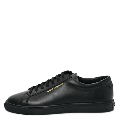 Saint Laurent Calfskin Andy Low Top Sneakers 41.5 Black 1 of 8