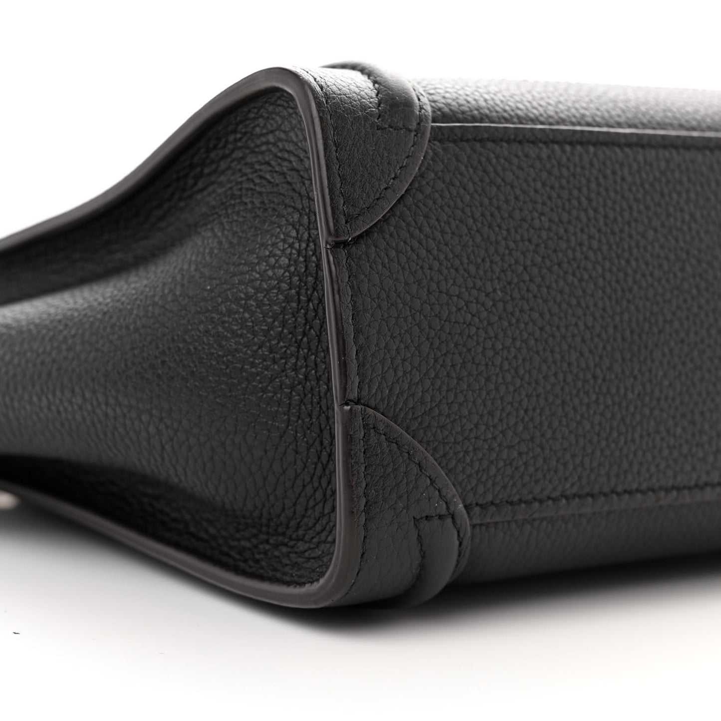 Drummed Calfskin Nano Luggage Black