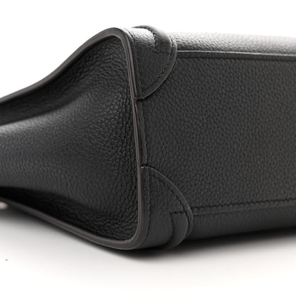 Celine Drummed Calfskin Nano Luggage Black 9 of 13