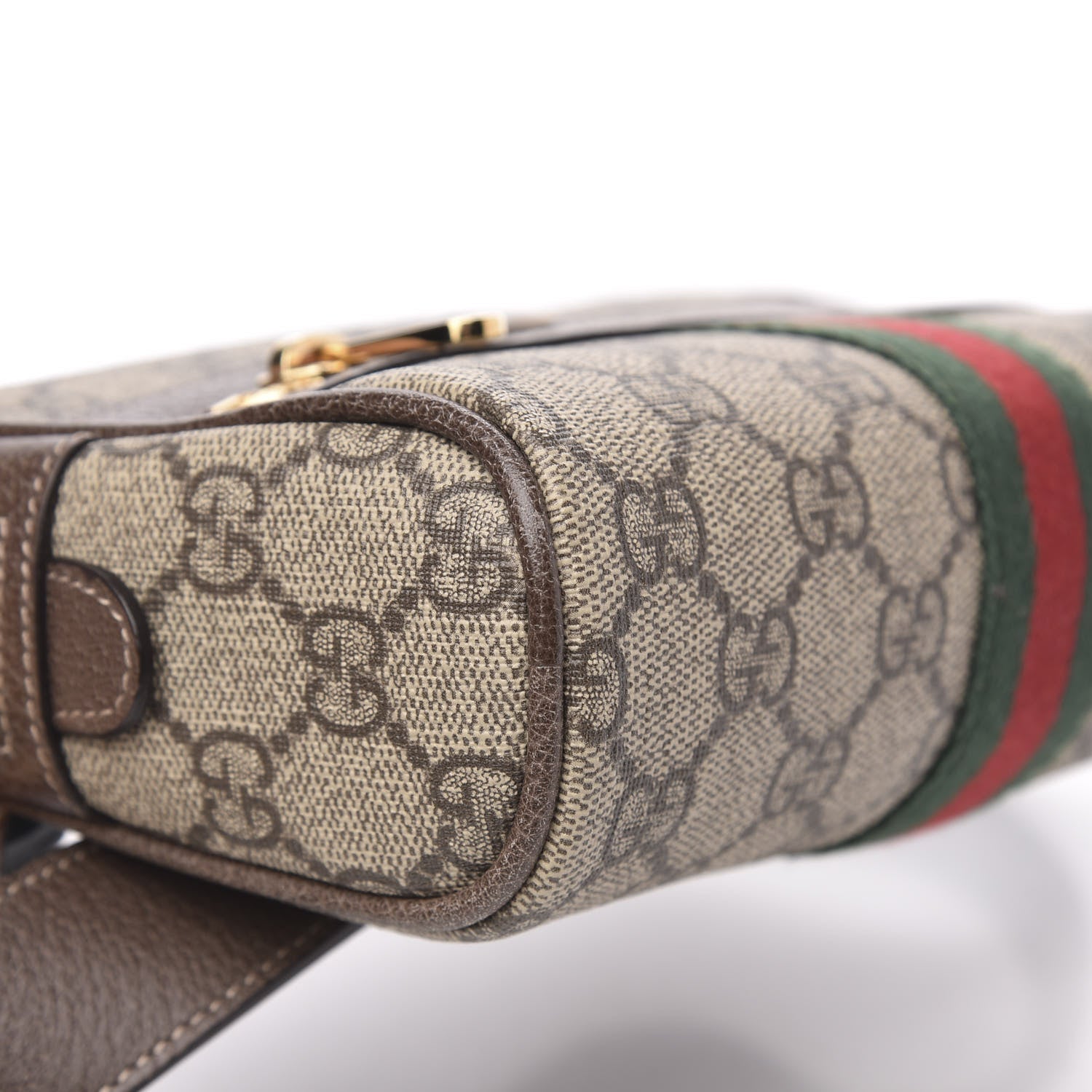 Gucci GG Supreme Monogram Web Small Ophidia Belt Bag 75 30 Dark Brown 8 of 9