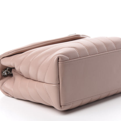 Saint Laurent Calfskin Y Quilted Monogram Small Loulou Chain Satchel Rose Antic 6 of 11
