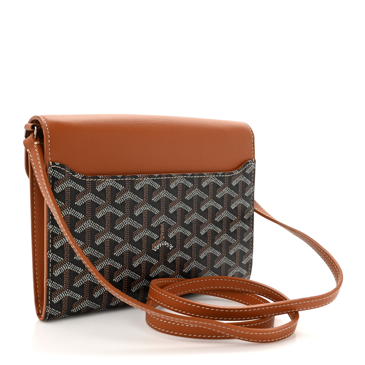 Goyard Goyardine Calfskin Chypre Wallet Pouch Black Gold 3 of 12