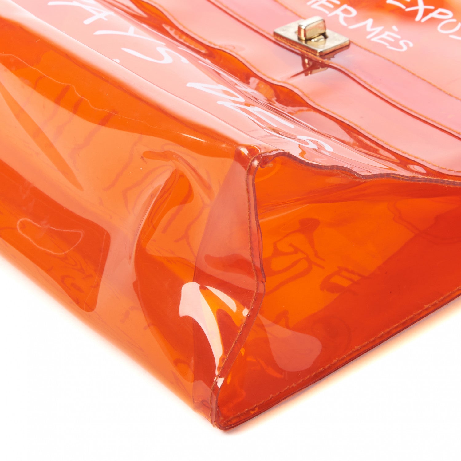 Hermes Vinyl Souvenir De L'Exposition Kelly Orange 5 of 7