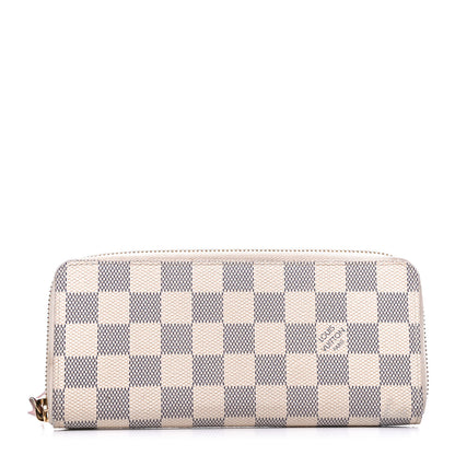 Louis Vuitton Damier Azur Clemence Wallet Rose Ballerine 1 of 6
