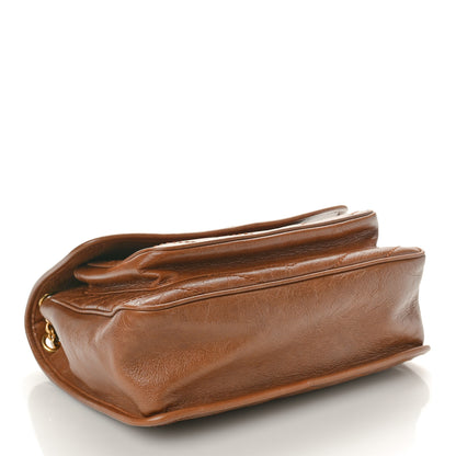Saint Laurent Crinkled Calfskin Matelasse Monogram Medium Niki Chain Satchel Caramel 4 of 11
