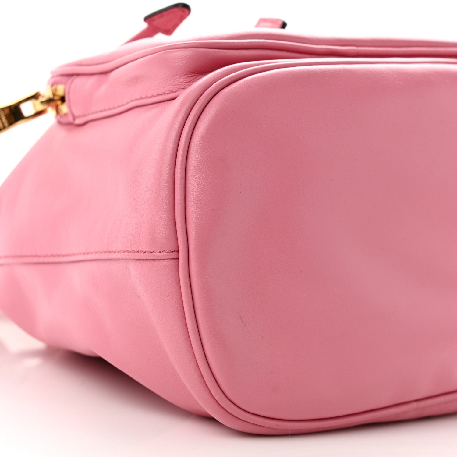Prada Soft Calfskin Saffiano Mini Bucket Crossbody Bag Peonia 9 of 11