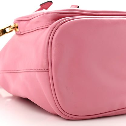 Prada Soft Calfskin Saffiano Mini Bucket Crossbody Bag Peonia 9 of 11