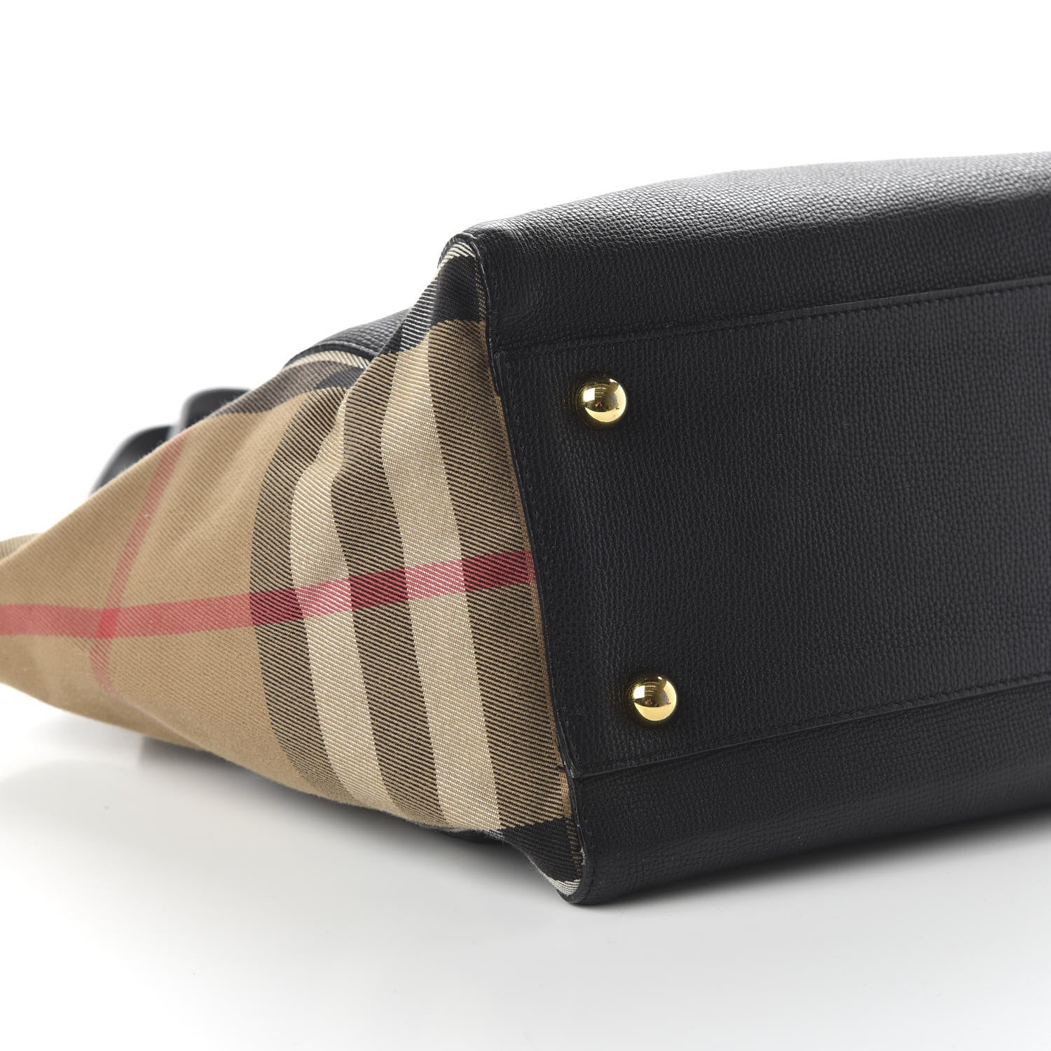 Burberry Grainy Calfskin House Check Small Canterbury Black 6 of 10
