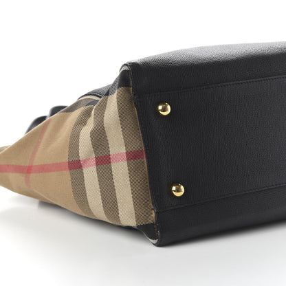 Burberry Grainy Calfskin House Check Small Canterbury Black 6 of 10