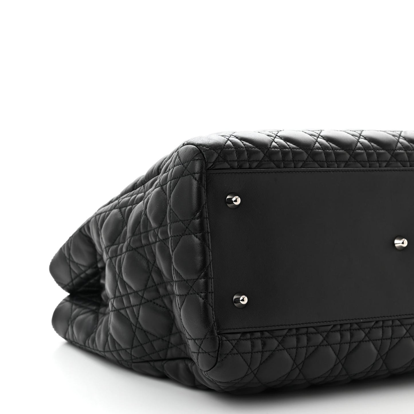 Lambskin Cannage Medium Dior Soft Shopping Tote Black