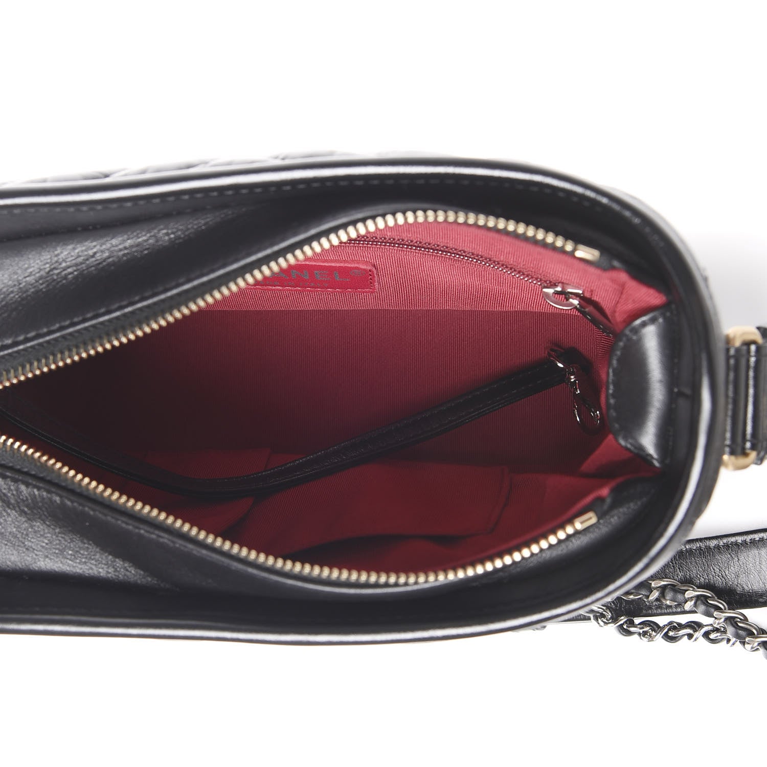 Chanel Aged Calfskin Chevron Quilted Small Gabrielle Hobo Black 4 of 9