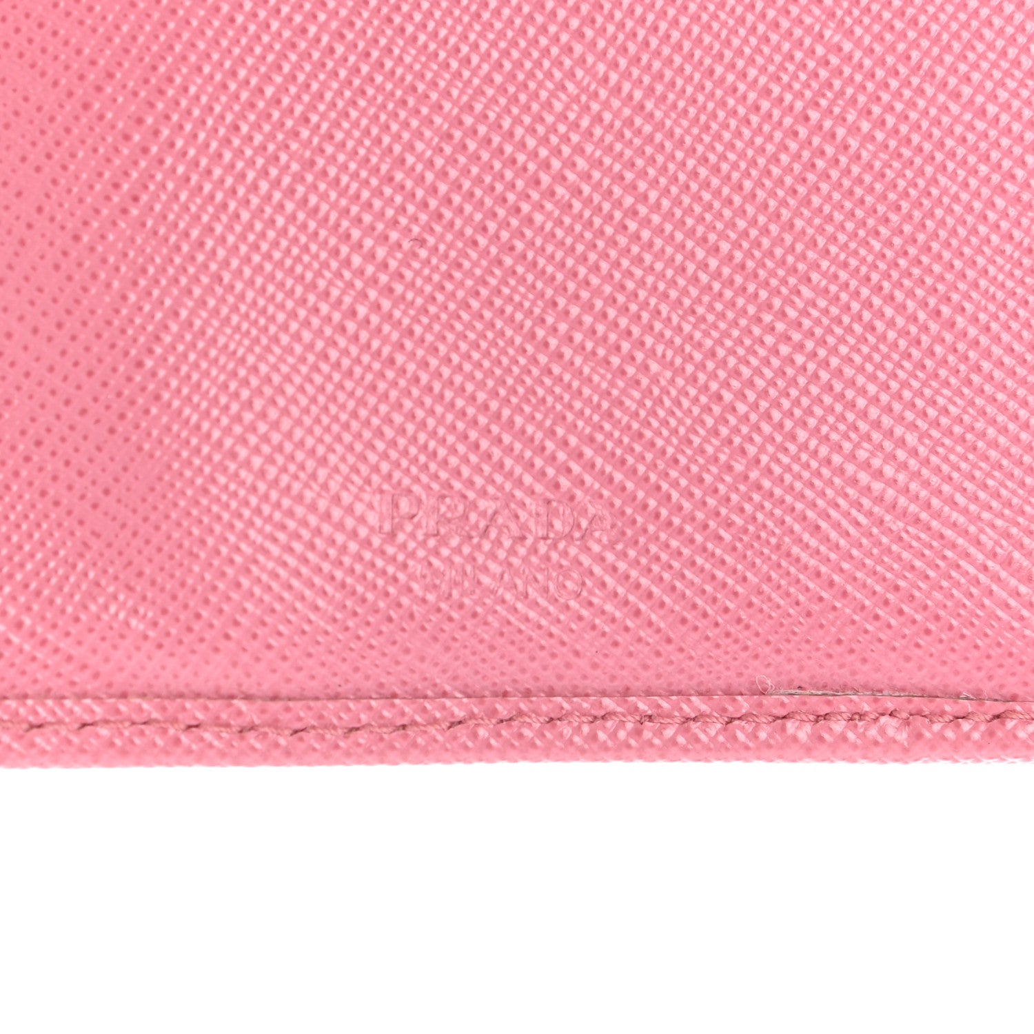 Prada Saffiano Metal Compact Snap Bi-Fold Wallet Petalo 6 of 15