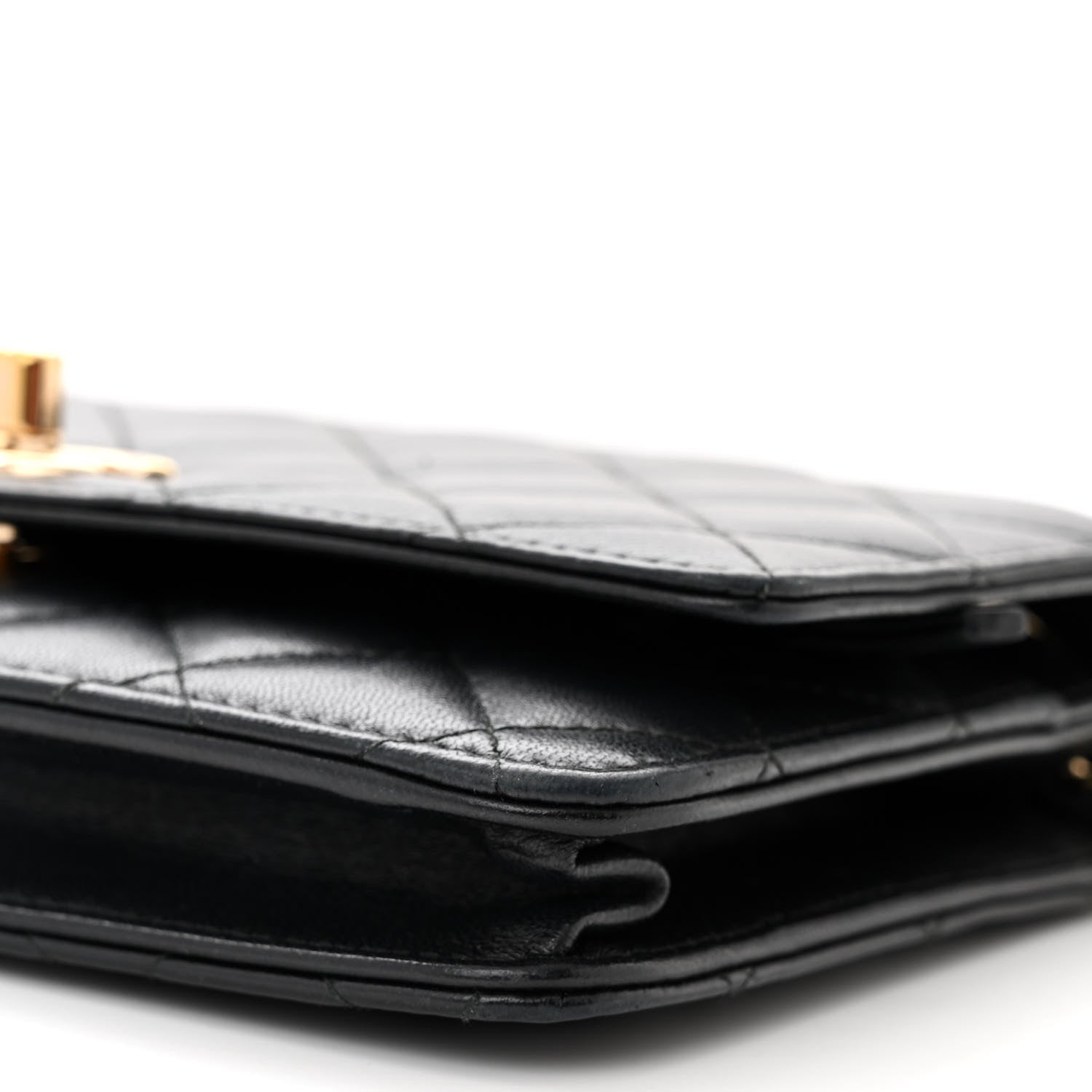 Chanel Lambskin Quilted Trendy CC Wallet On Chain WOC Black 11 of 12