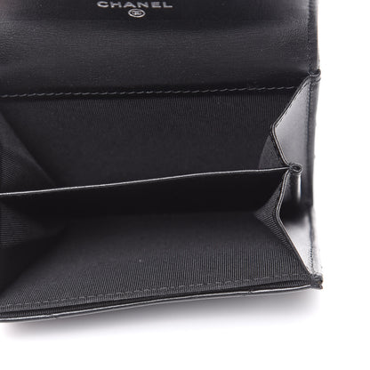 Chanel Aged Calfskin Chevron Quilted Reissue Card Holder Wallet So Black 5 of 8