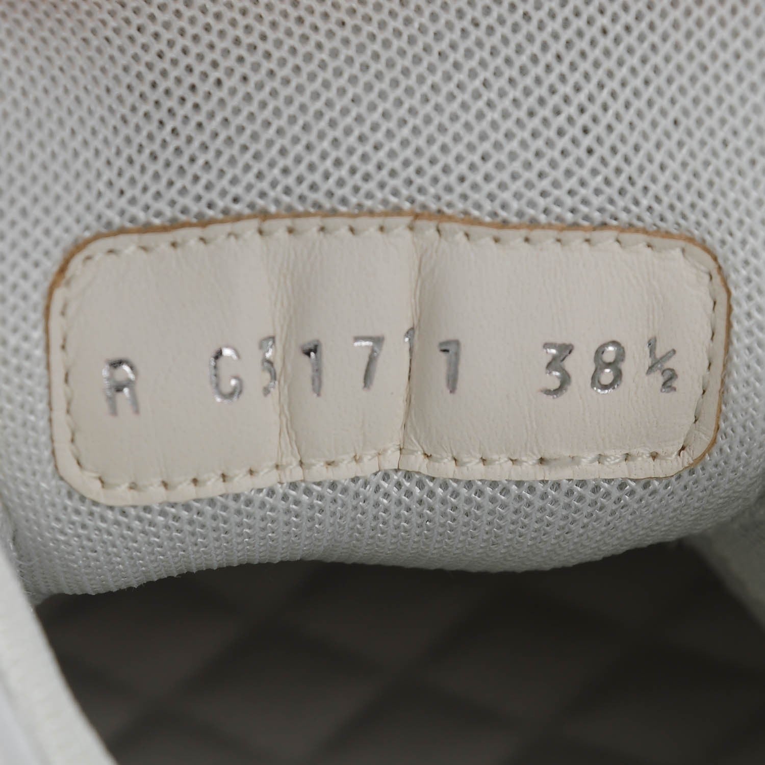 Chanel Calfskin Neoprene CC Sneakers 38.5 White Black 7 of 7