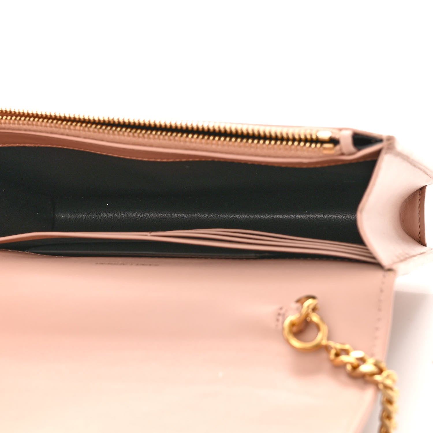 Saint Laurent Smooth Calfskin Classic Monogram Kate Tassel Chain Wallet Pale Pink 5 of 11