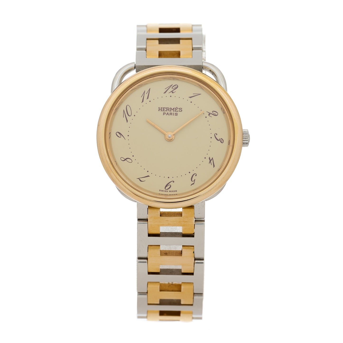 Stainless Steel 25mm Arceau Clipper Quartz Watch Gold