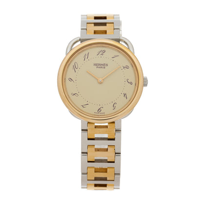 Hermes Stainless Steel 25mm Arceau Clipper Quartz Watch Gold 1 of 4