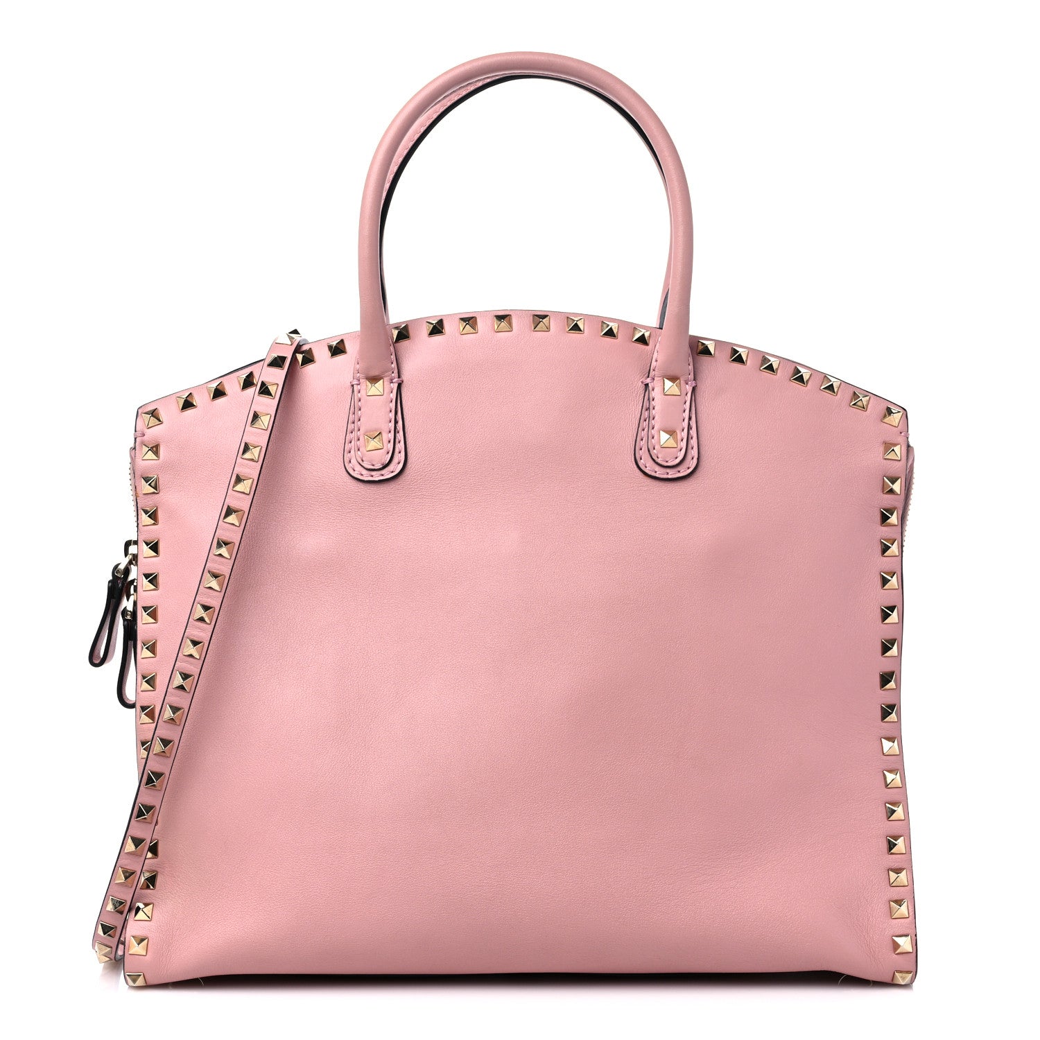 Valentino Garavani Vitello Rockstud Dome Shopper Pop Gardenia 1 of 9