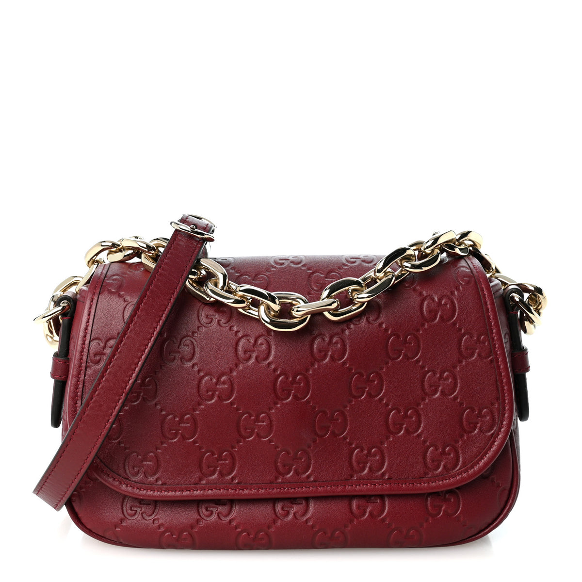 Gucci GG Calfskin Embossed Emblem Arabella Bag Rose Ancora 1 of 10