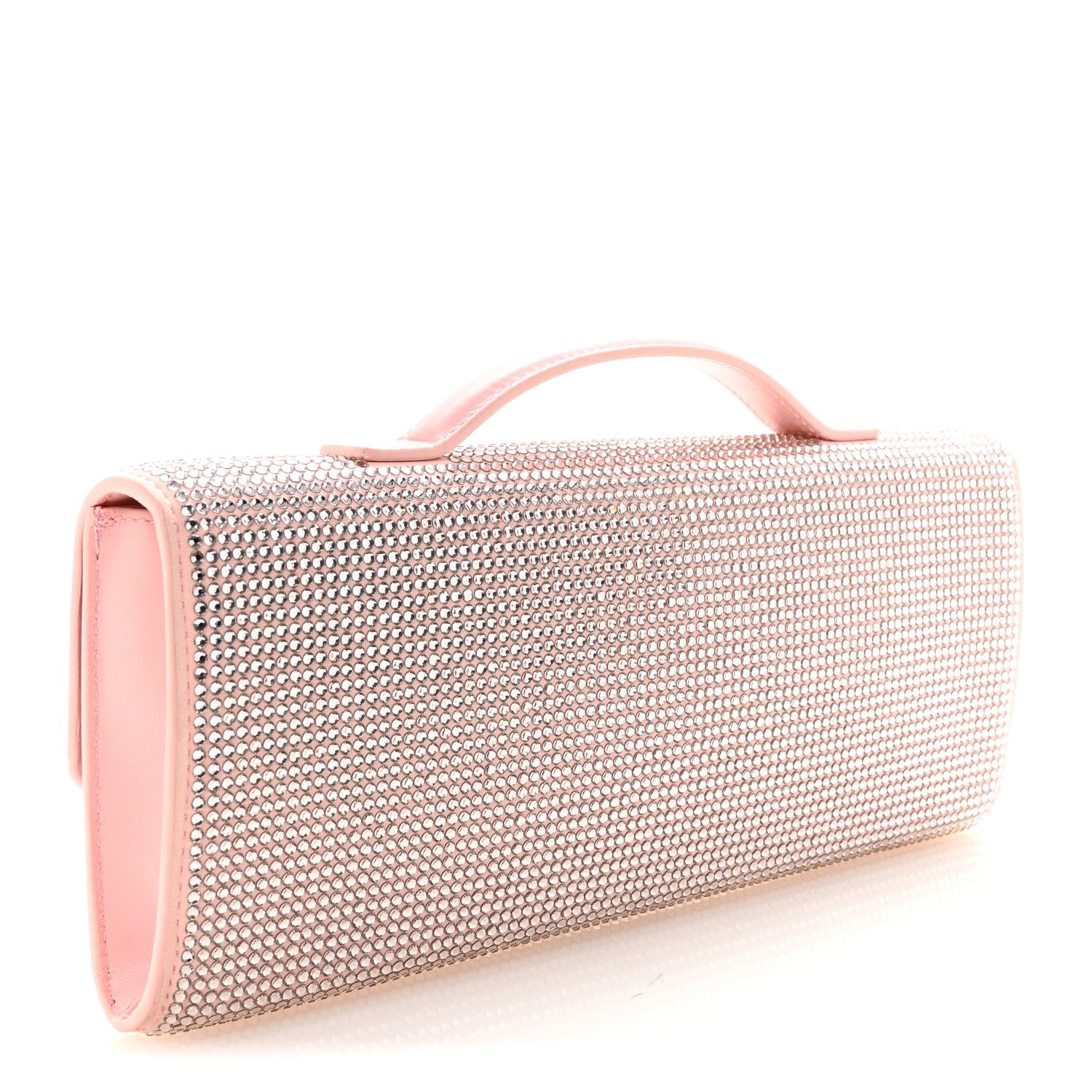 Bottega Veneta Nappa Crystal Long Andiamo Top Handle Clutch Rose 3 of 6