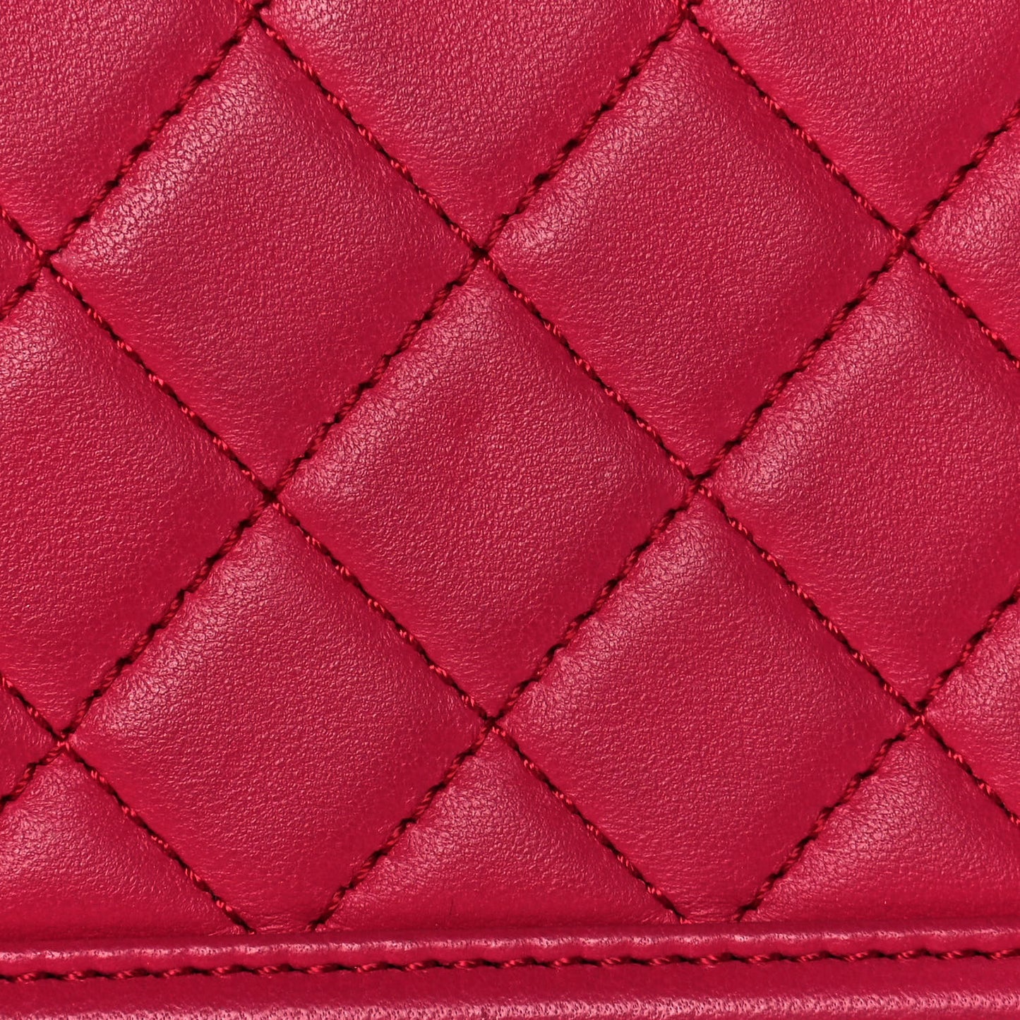 Lambskin Quilted Medium Boy Flap Fuchsia