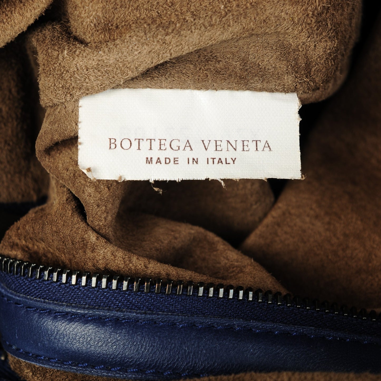 Nappa Intrecciato Large Veneta Hobo Blue