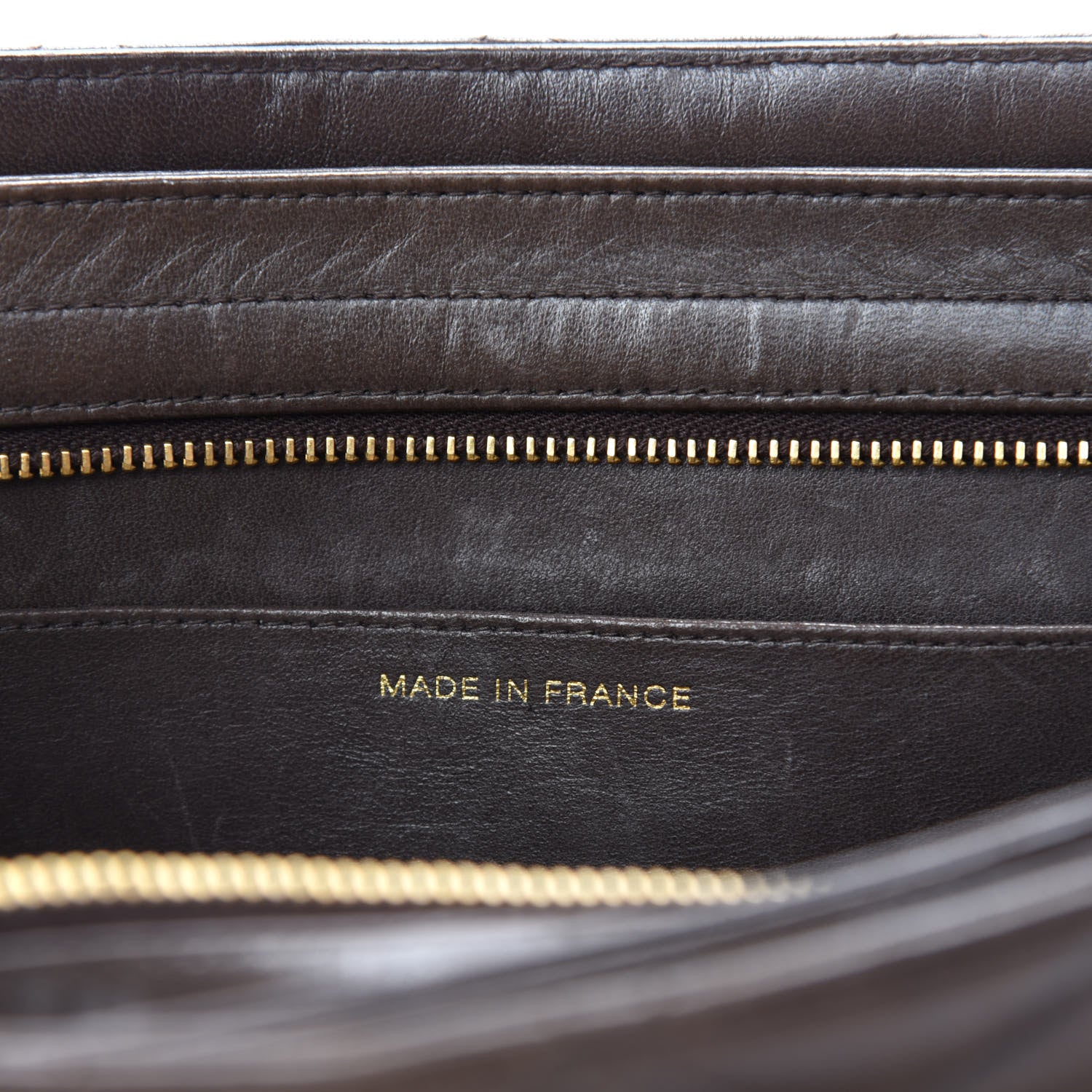 Chanel Lambskin Quilted Shopping Tote Dark Brown 13 of 15