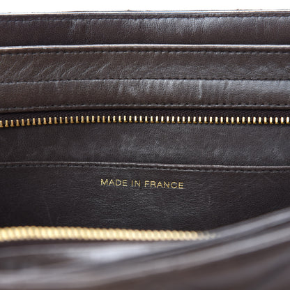 Chanel Lambskin Quilted Shopping Tote Dark Brown 13 of 15