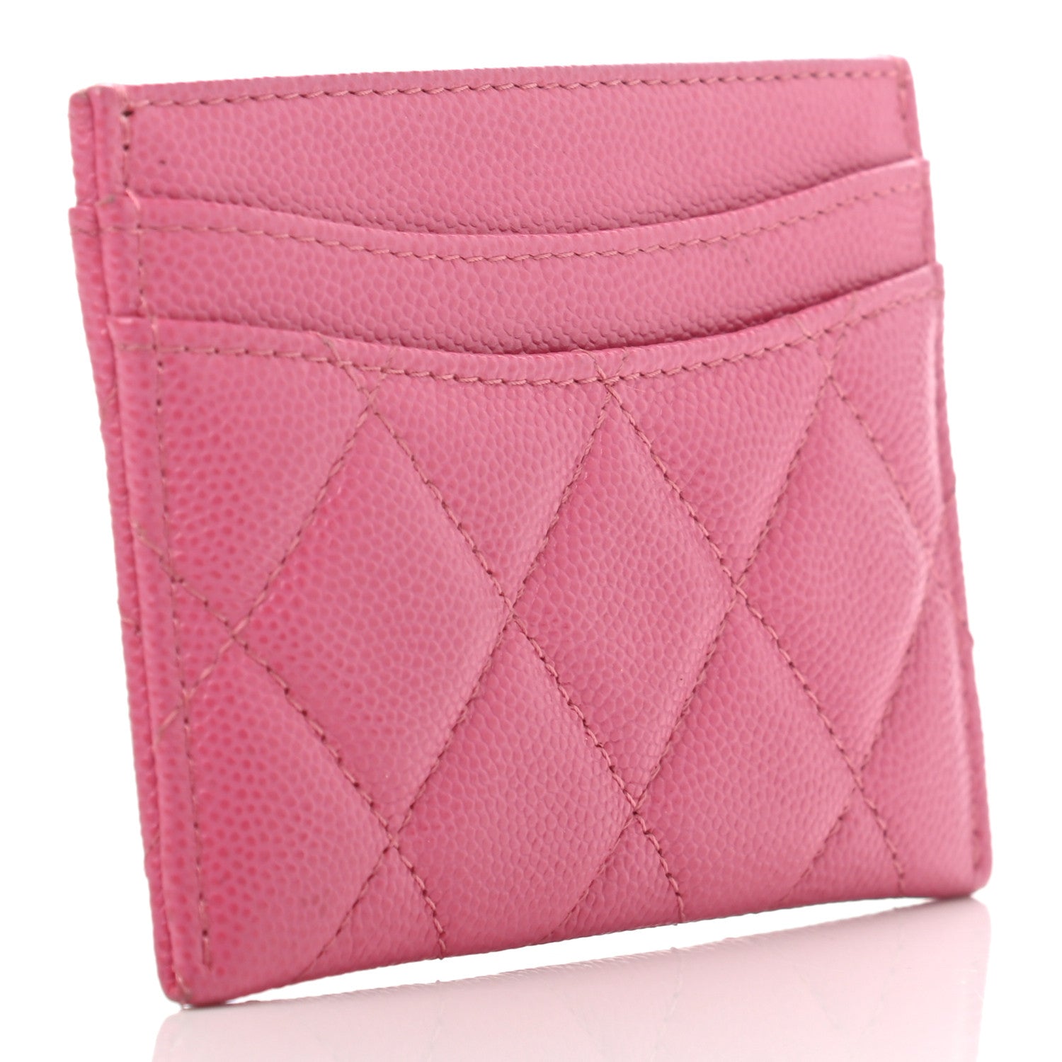 Chanel Caviar Quilted Card Holder Pink 3 of 7
