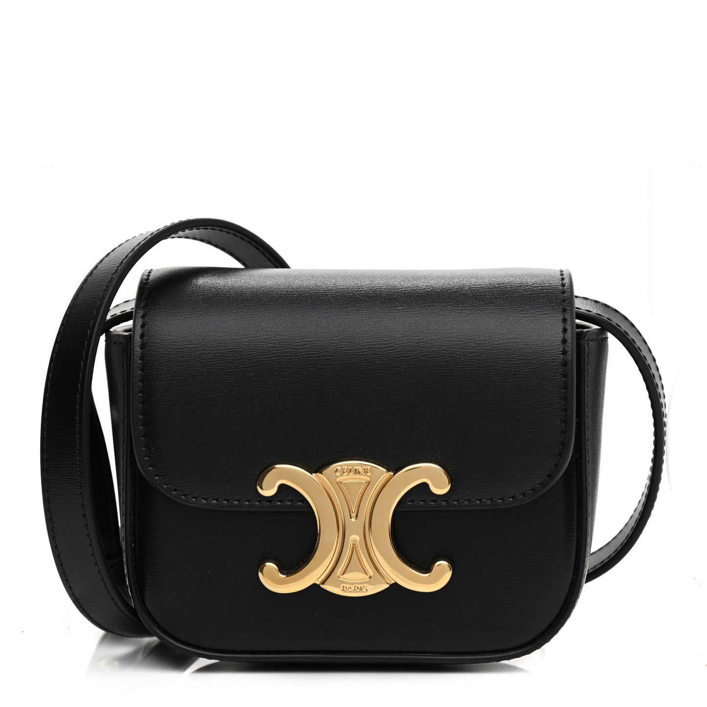 Shiny Calfskin Mini Triomphe Black