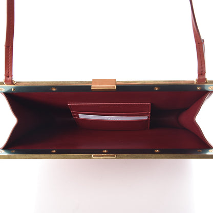 Celine Smooth Calfskin Mini Clasp Bag Dark Red 5 of 8
