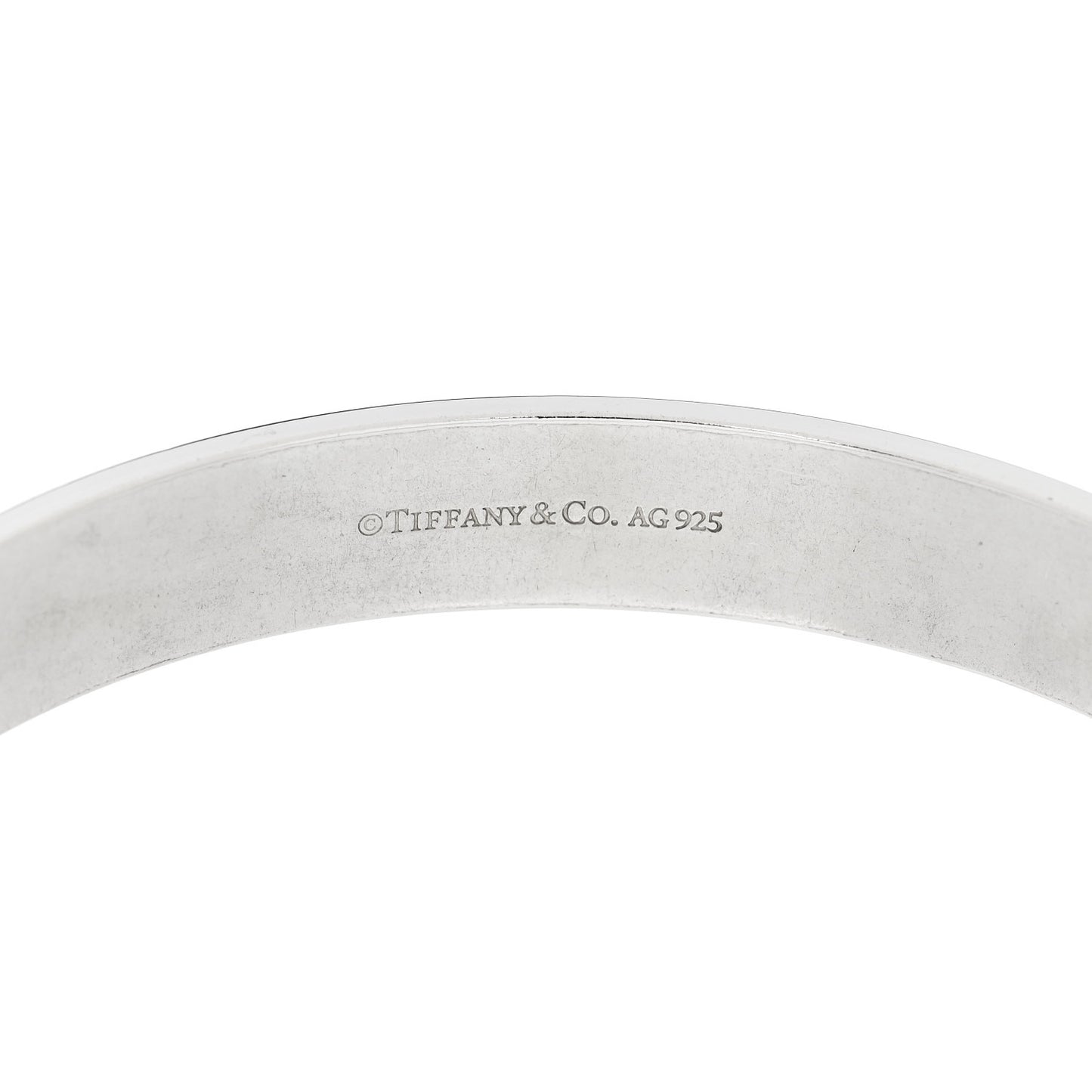 Sterling Silver Diamond Narrow Locks Bangle Bracelet