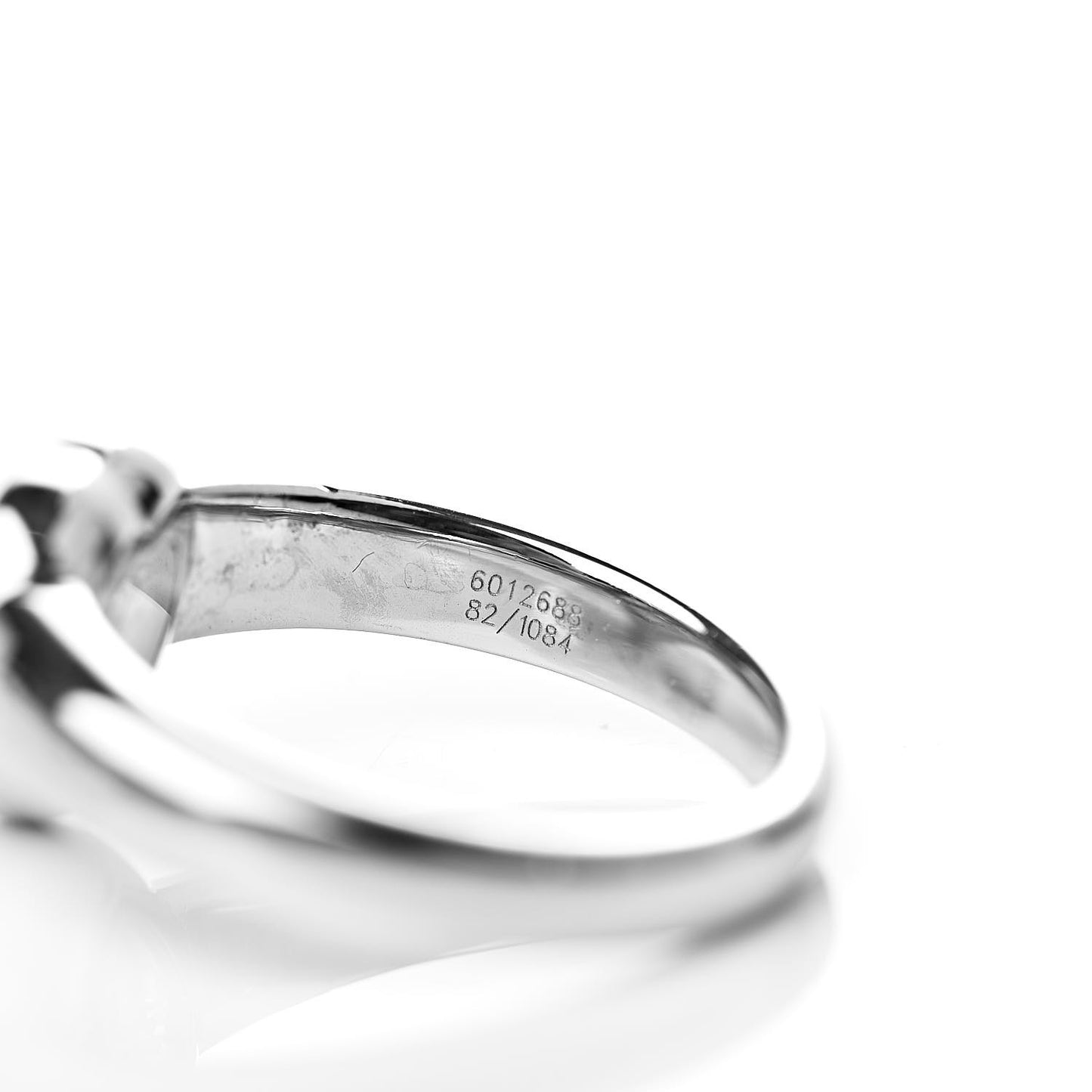 18K White Gold Diamond Happy Diamonds Heart Ring 52 6