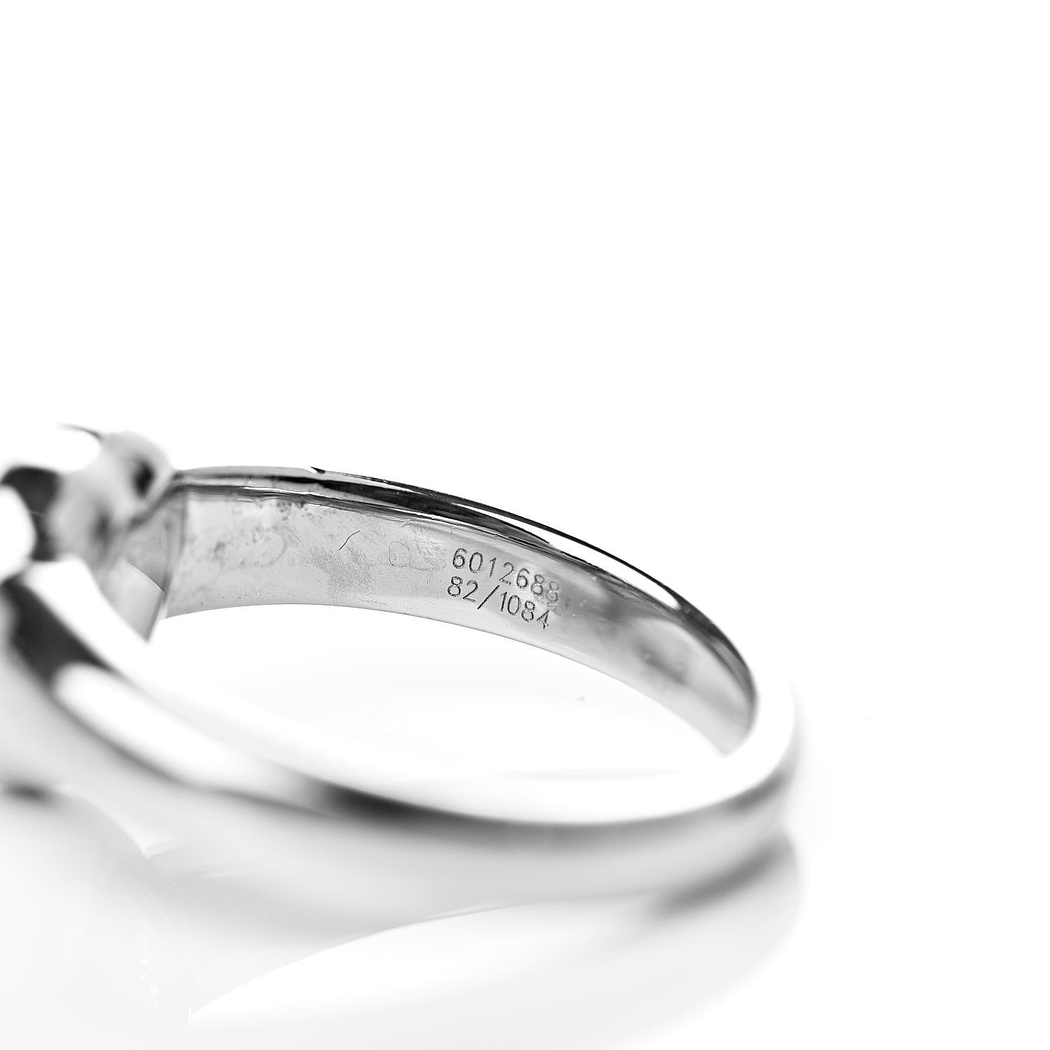 Chopard 18K White Gold Diamond Happy Diamonds Heart Ring 52 6 5 of 6