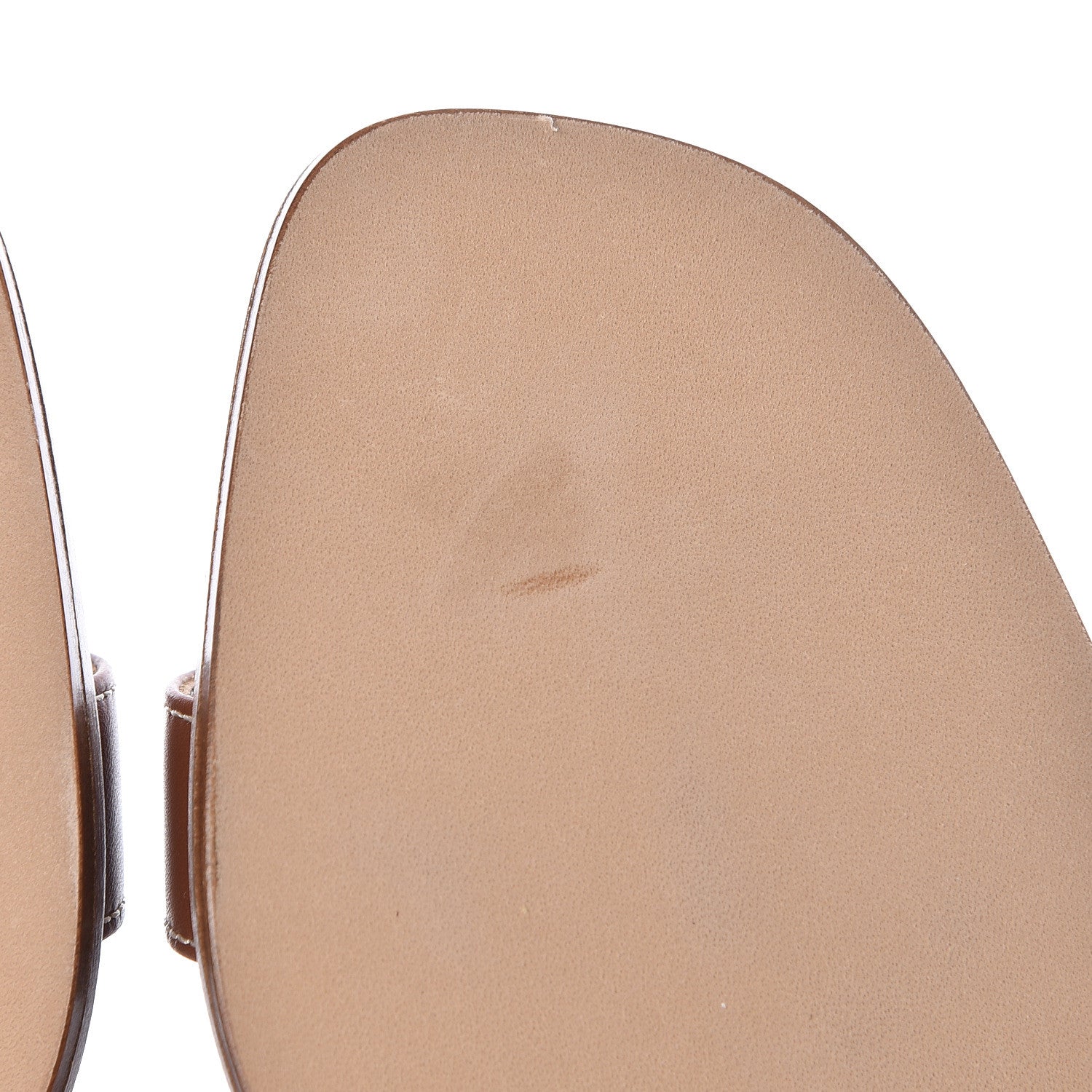 Hermes Box Calfskin Oran Sandals 36.5 Gold 8 of 8