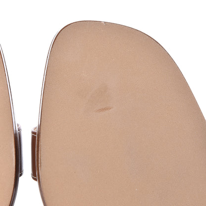 Hermes Box Calfskin Oran Sandals 36.5 Gold 8 of 8