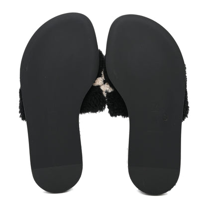 Louis Vuitton Shearling Magnetic Flat Mule 38 Black 5 of 8