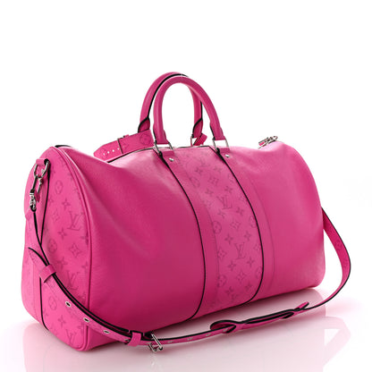 Louis Vuitton Taigarama Keepall Bandouliere 50 Fuchsia 2 of 8