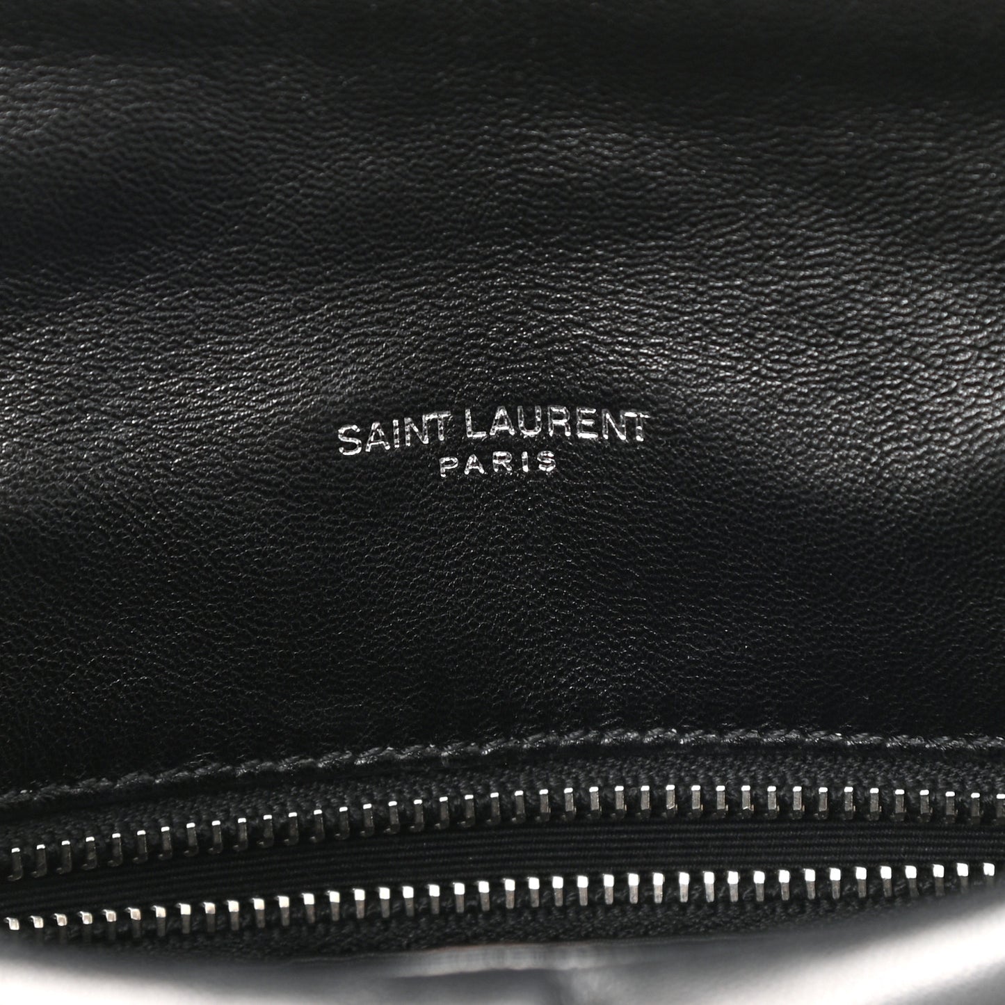 Lambskin Quilted Toy Loulou Puffer Monogram Chain Satchel Black