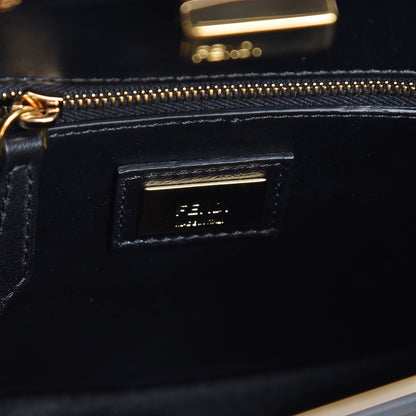 Fendi Nappa Mini Peekaboo Iconic Satchel Black 8 of 9