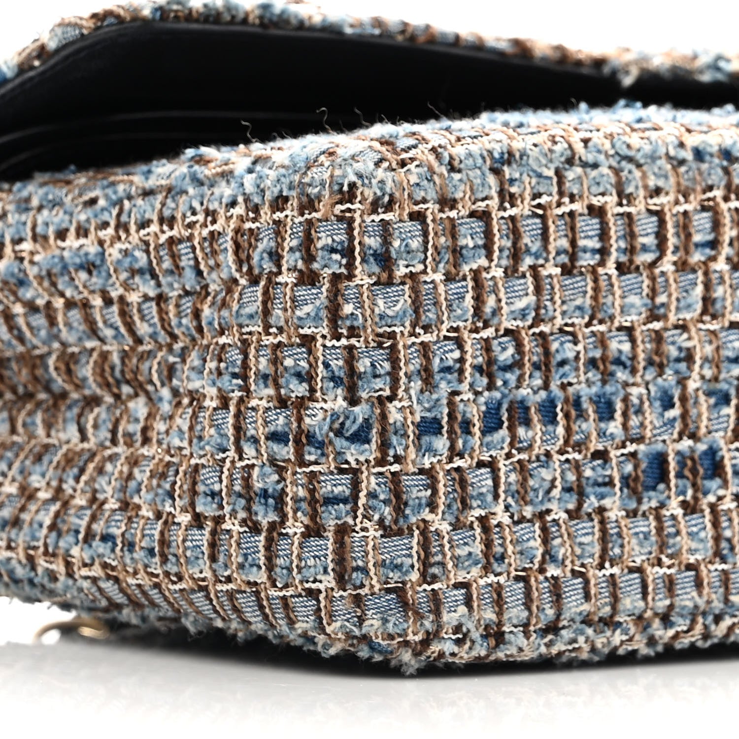 Chanel Tweed Medium Double Flap Blue Multicolor 8 of 16