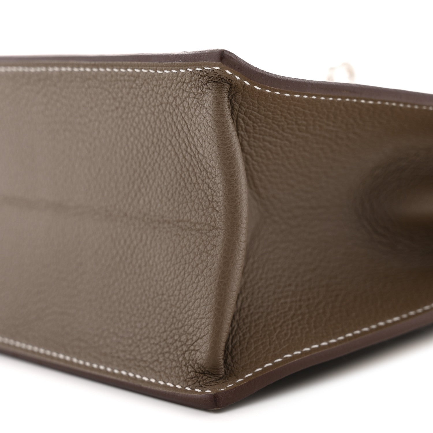 Hermes Evercolor Verso Kelly Danse II Belt Bag Etoupe Vert Fonce 10 of 11