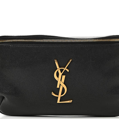 Saint Laurent Grain De Poudre Monogram Belt Bag Black 8 of 11