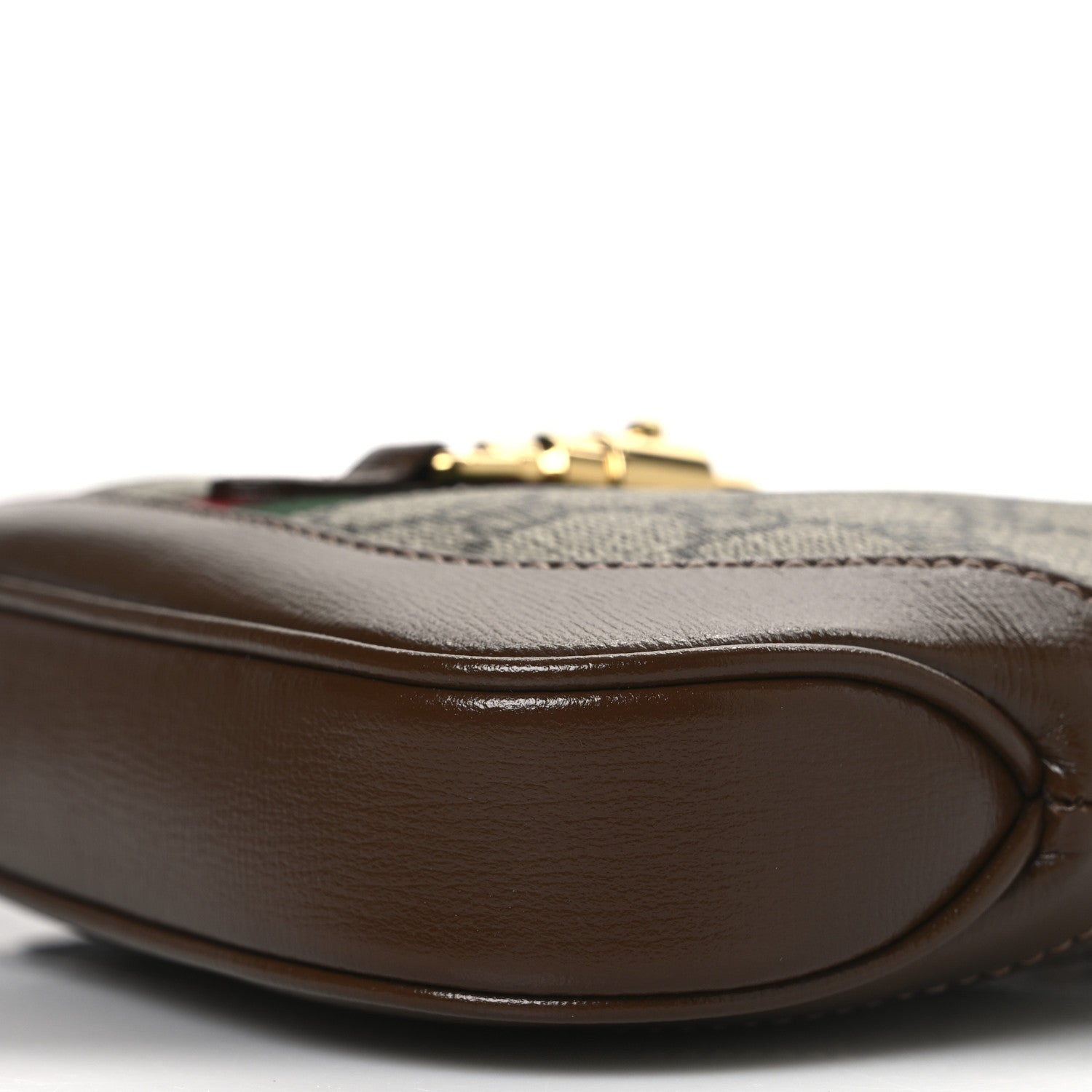 Gucci GG Supreme Monogram Azalea Calfskin Web Mini Jackie 1961 Hobo Beige Ebony Brown Sugar 18 of 18